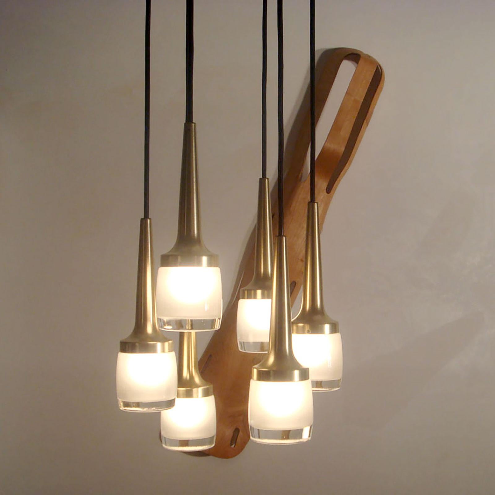 Luminaire suspendu à six lumières par Staff of Germany, 1970 Bon état - En vente à Los Angeles, CA