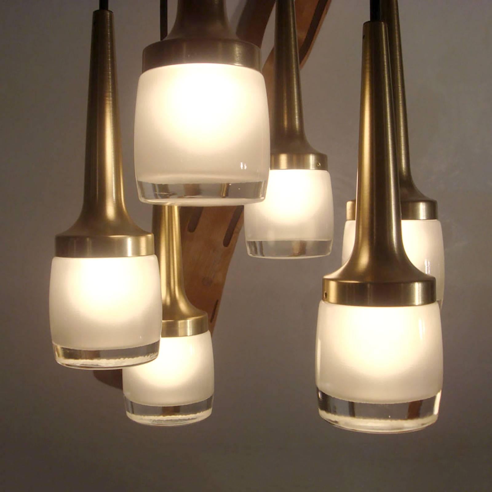 Metal Six-Light Hanging Fixture by Staff of Germany, 1970