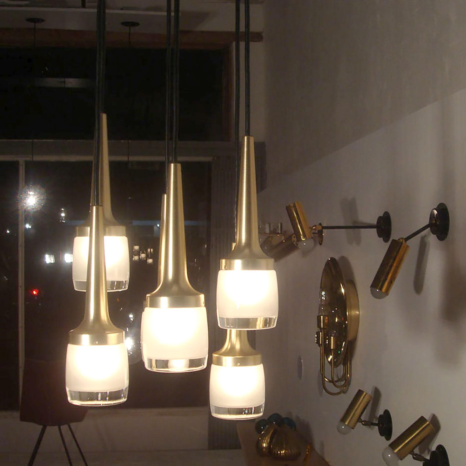 Métal Luminaire suspendu à six lumières par Staff of Germany, 1970 en vente