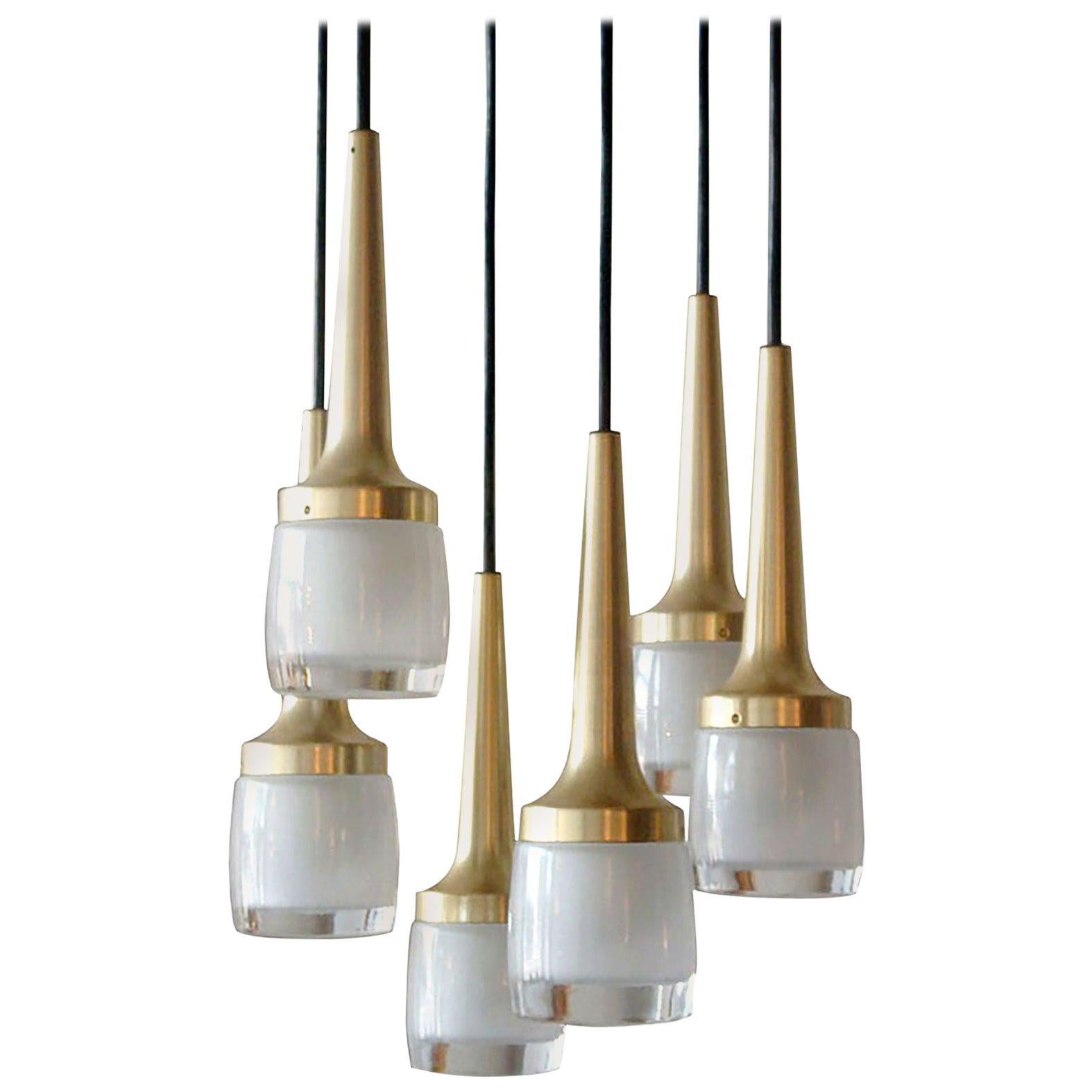 Six-Light Hanging Fixture by Staff of Germany, 1970
