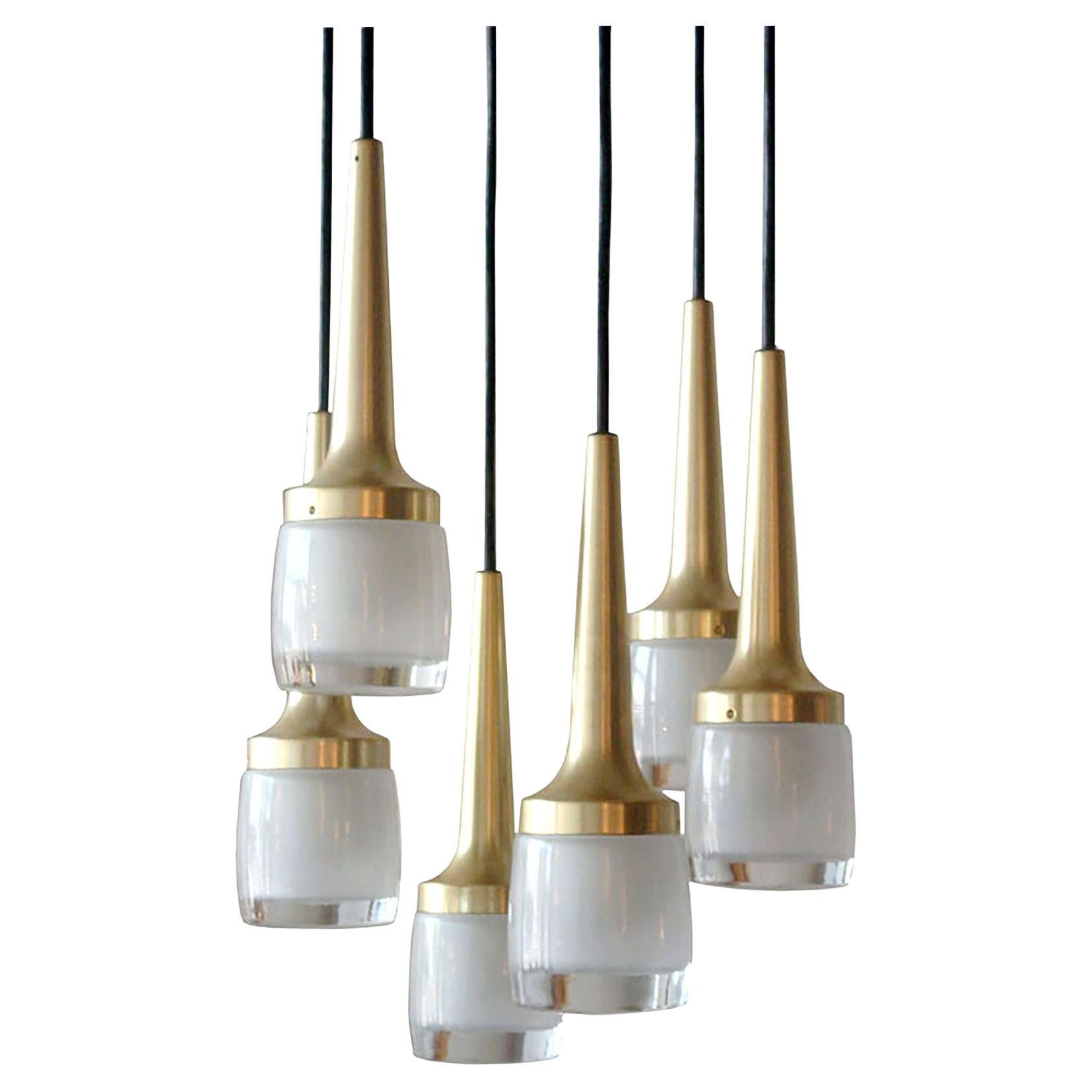 Six-Light Hanging Fixture by Staff of Germany, 1970