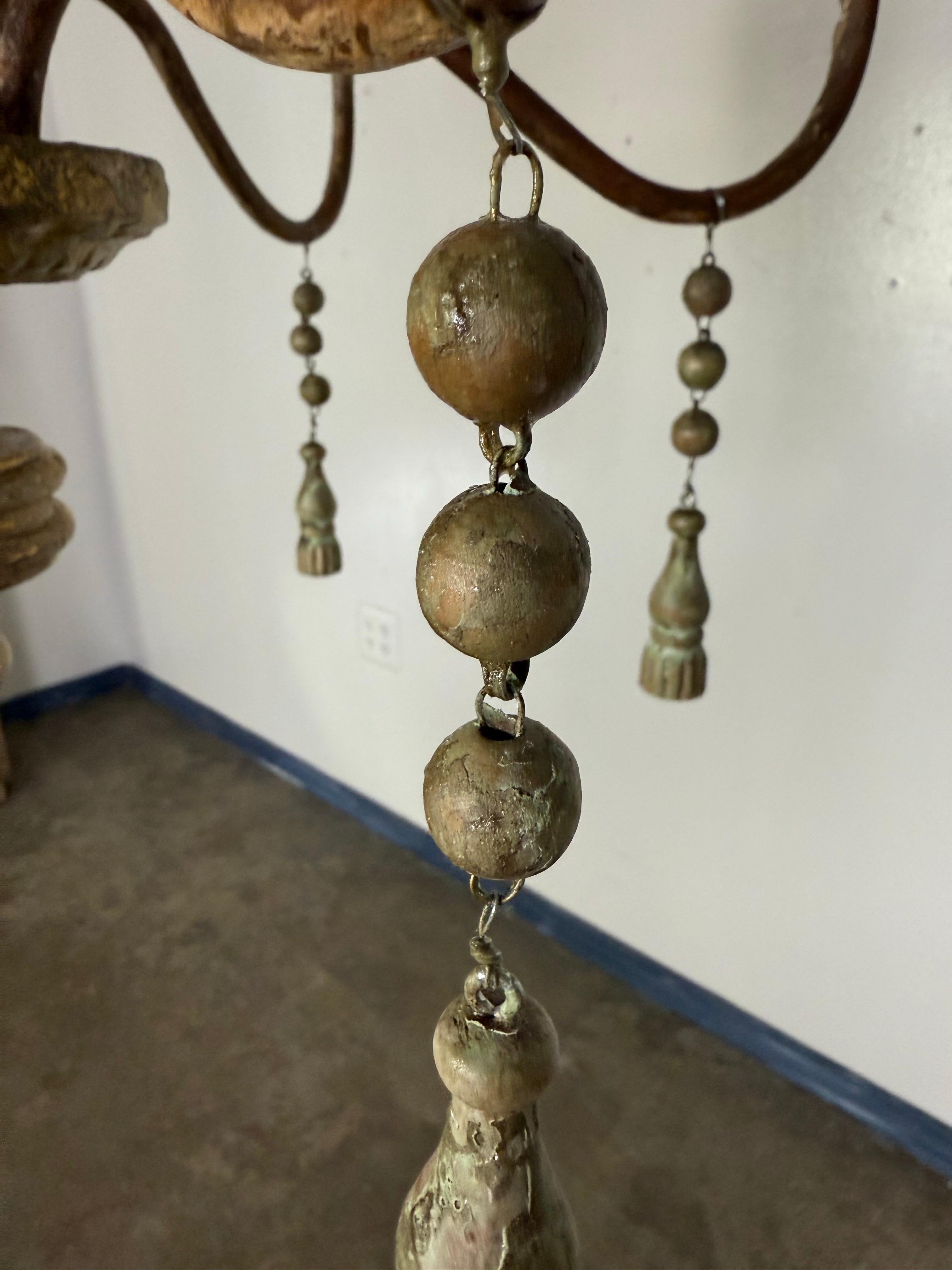Six light Italian Giltwood Chandelier 8