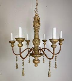 Six light Italian Giltwood Chandelier