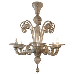 Antique Six Light Murano Chandelier