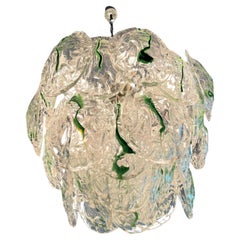 Six-light Murano Glass Chandelier Attributed To Vistosi Italian Design  1960s