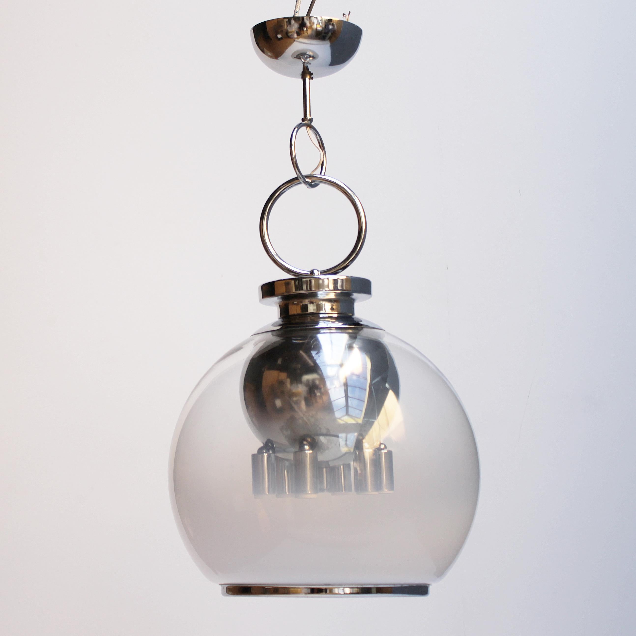 Six-Light Murano Glass Chandelier For Sale 3