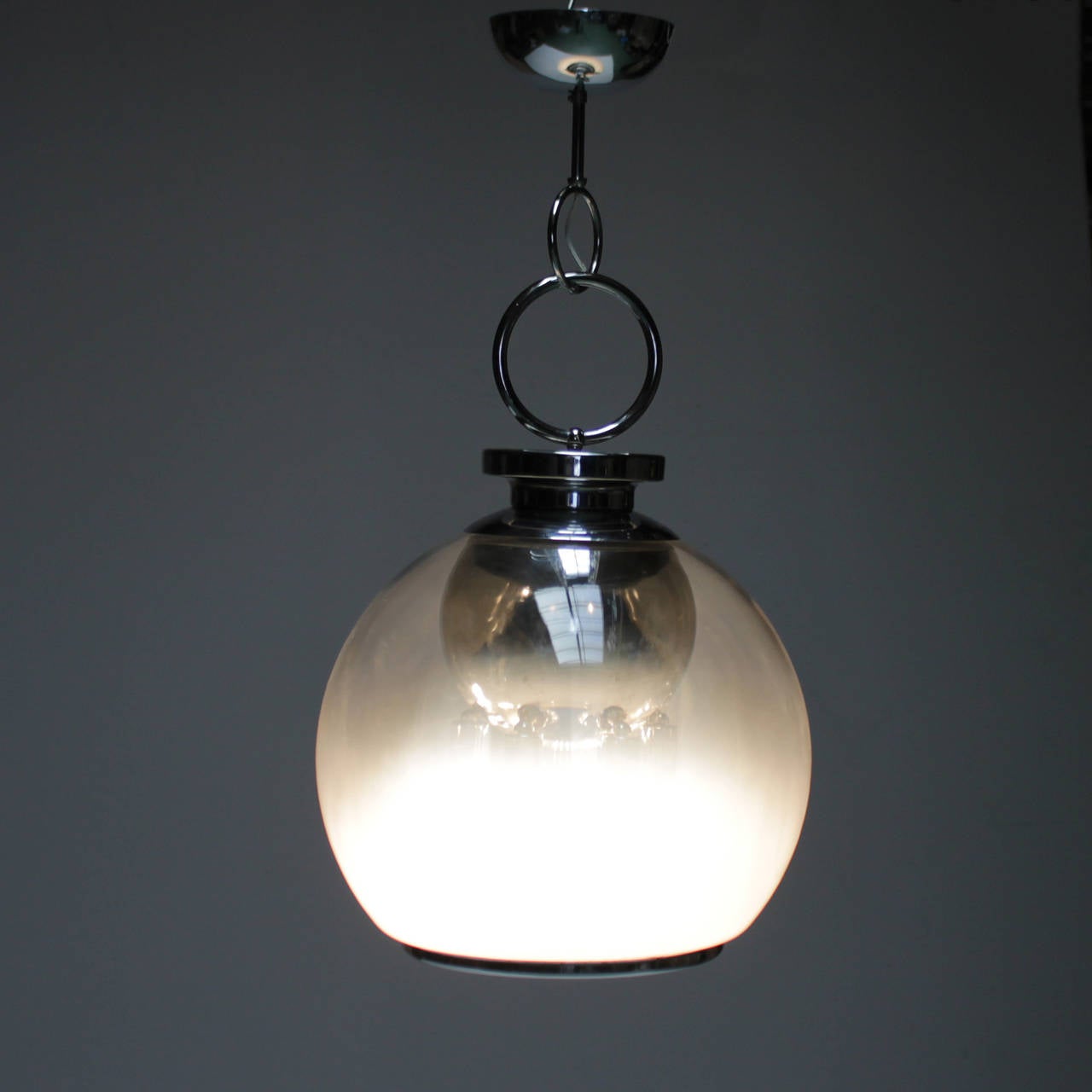 Six-Light Murano Glass Chandelier For Sale 4
