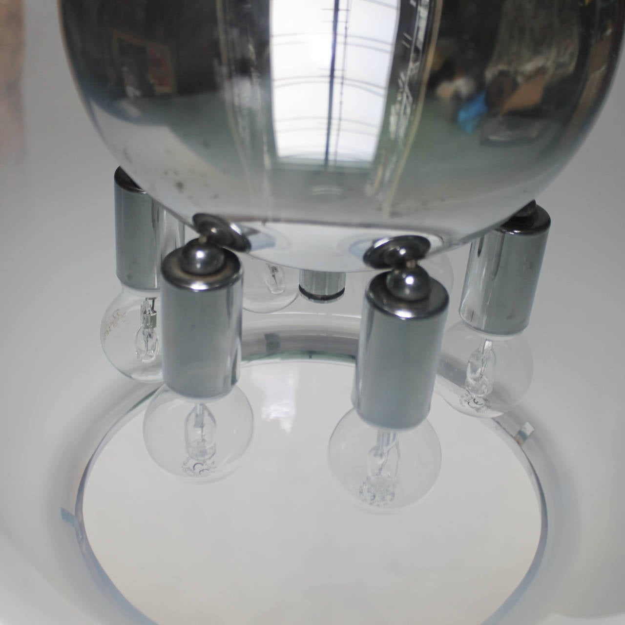 Six-Light Murano Glass Chandelier For Sale 6
