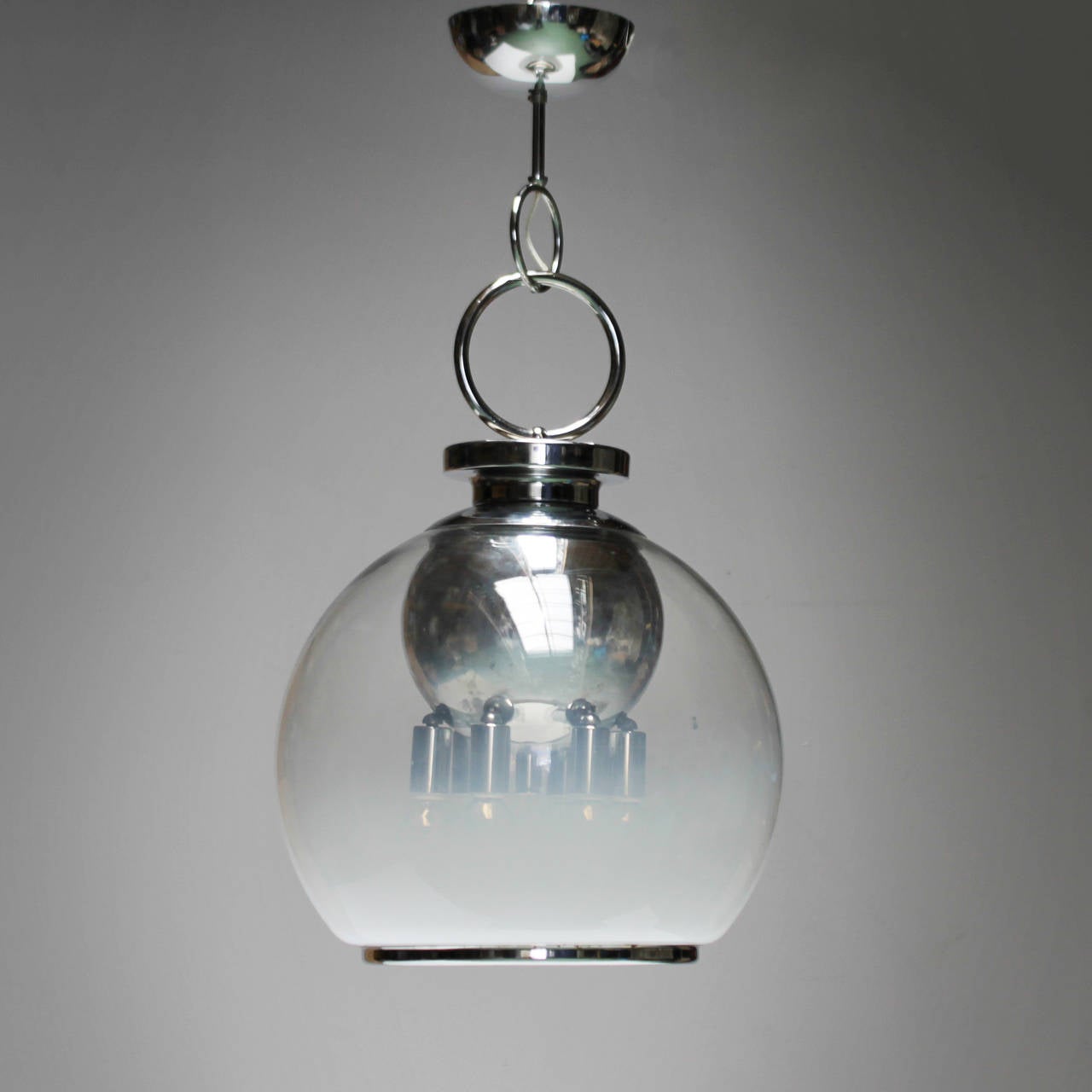 Six-Light Murano Glass Chandelier For Sale 2