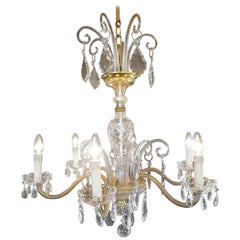 Antique Six-Light Murano Italian Chandelier, 1920