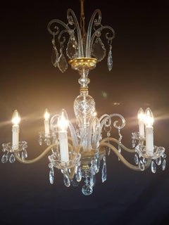 Six-Light Murano Italian Chandelier, 1920