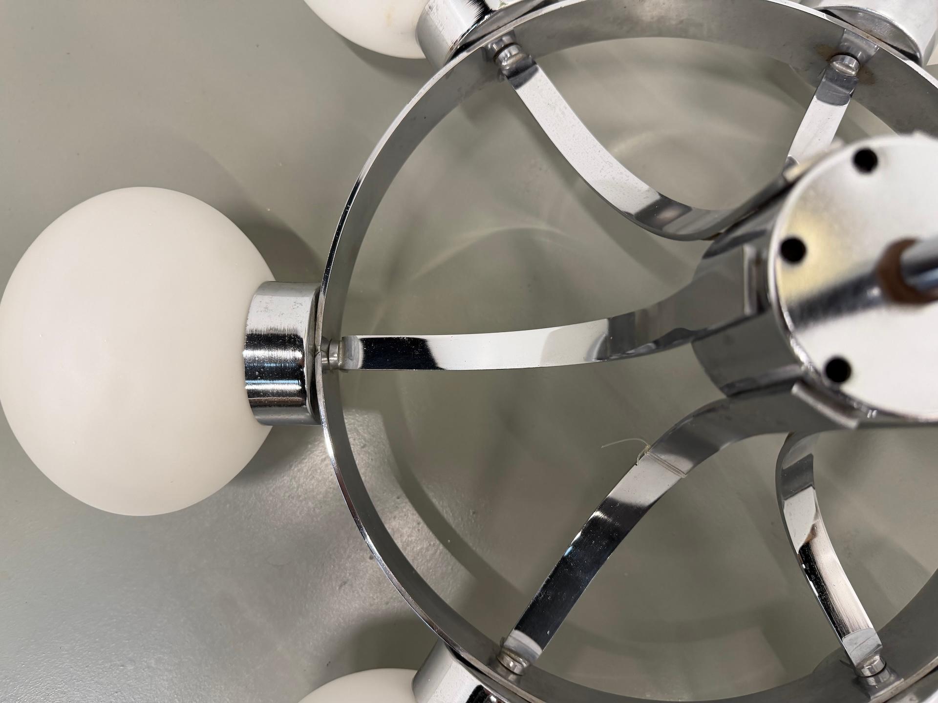 Lampe suspendue à six lumières CIRCA Gaetano Scolari pour Guzzini, Italie, vers 1970 en vente 4