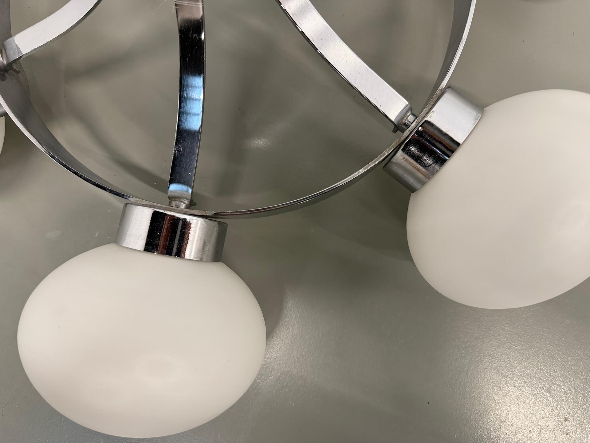 Lampe suspendue à six lumières CIRCA Gaetano Scolari pour Guzzini, Italie, vers 1970 en vente 2