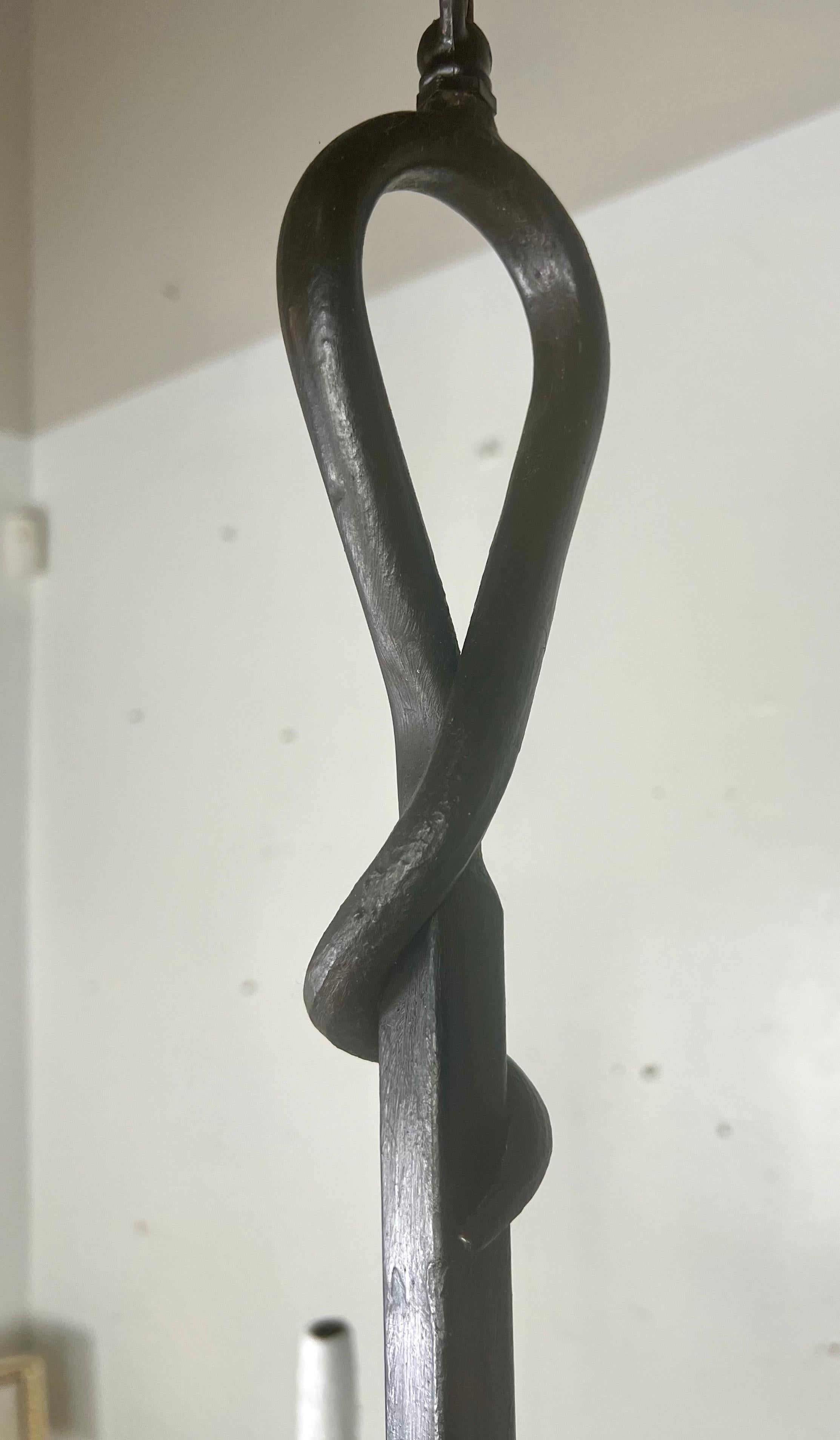 Araña de hierro forjado de seis luces de Melissa Levinson en venta 1