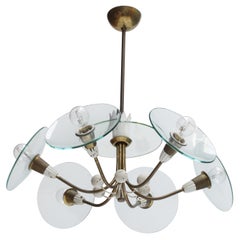 Vintage Six-Lights Chandelier attributed to Pietro Chiesa, Italy