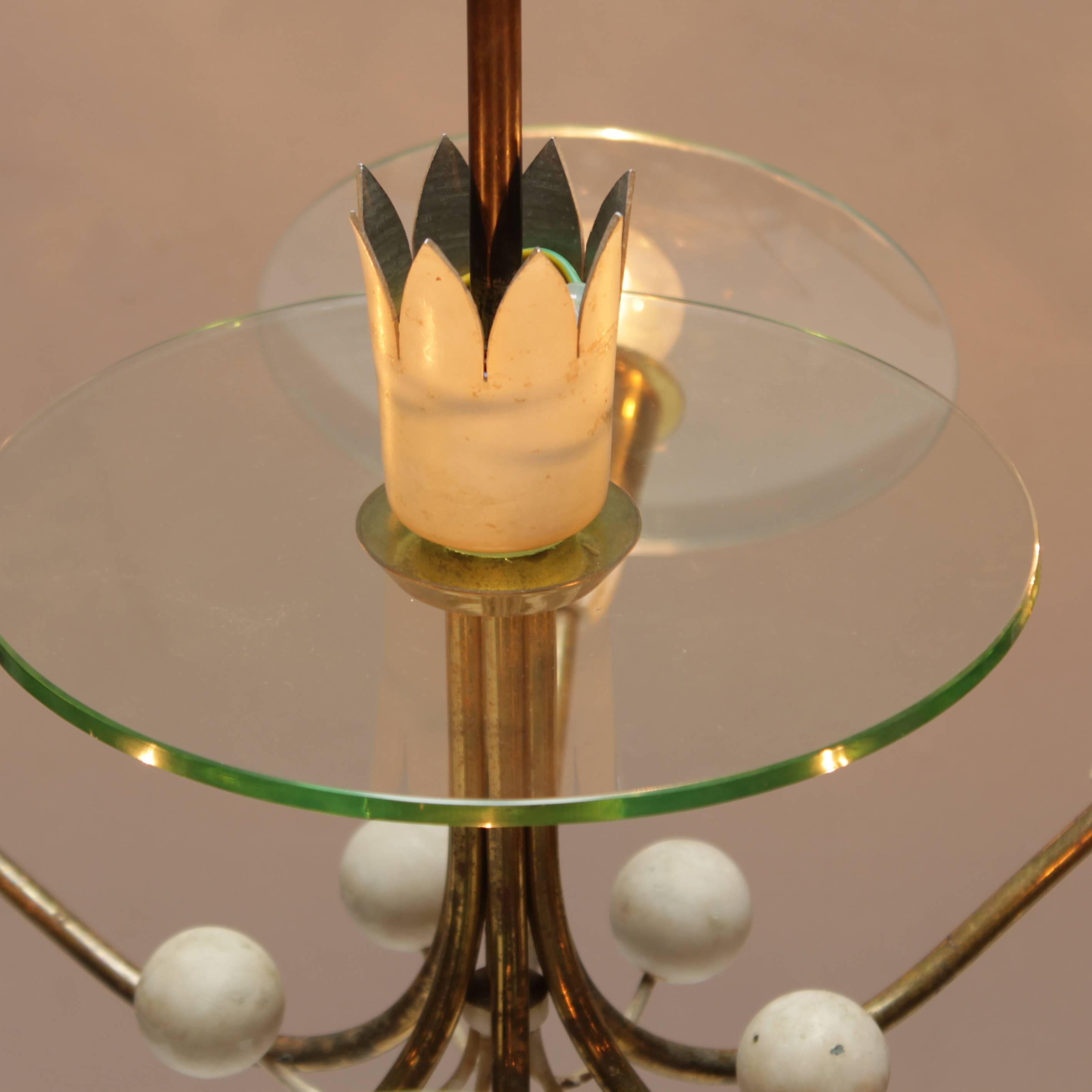 Six-Lights Chandelier attributed to Pietro Chiesa, Italy For Sale 4