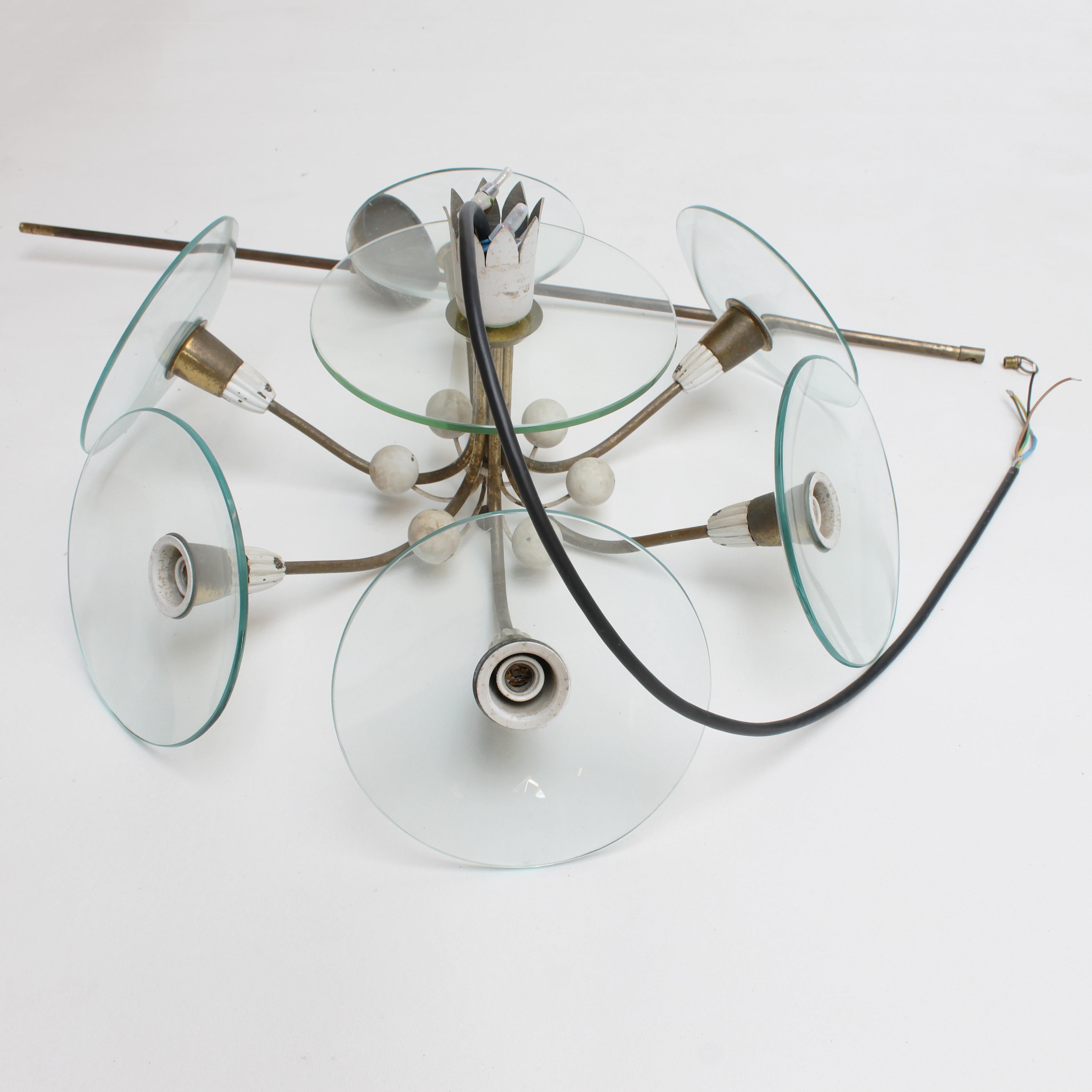 Six-Lights Chandelier attributed to Pietro Chiesa, Italy For Sale 11