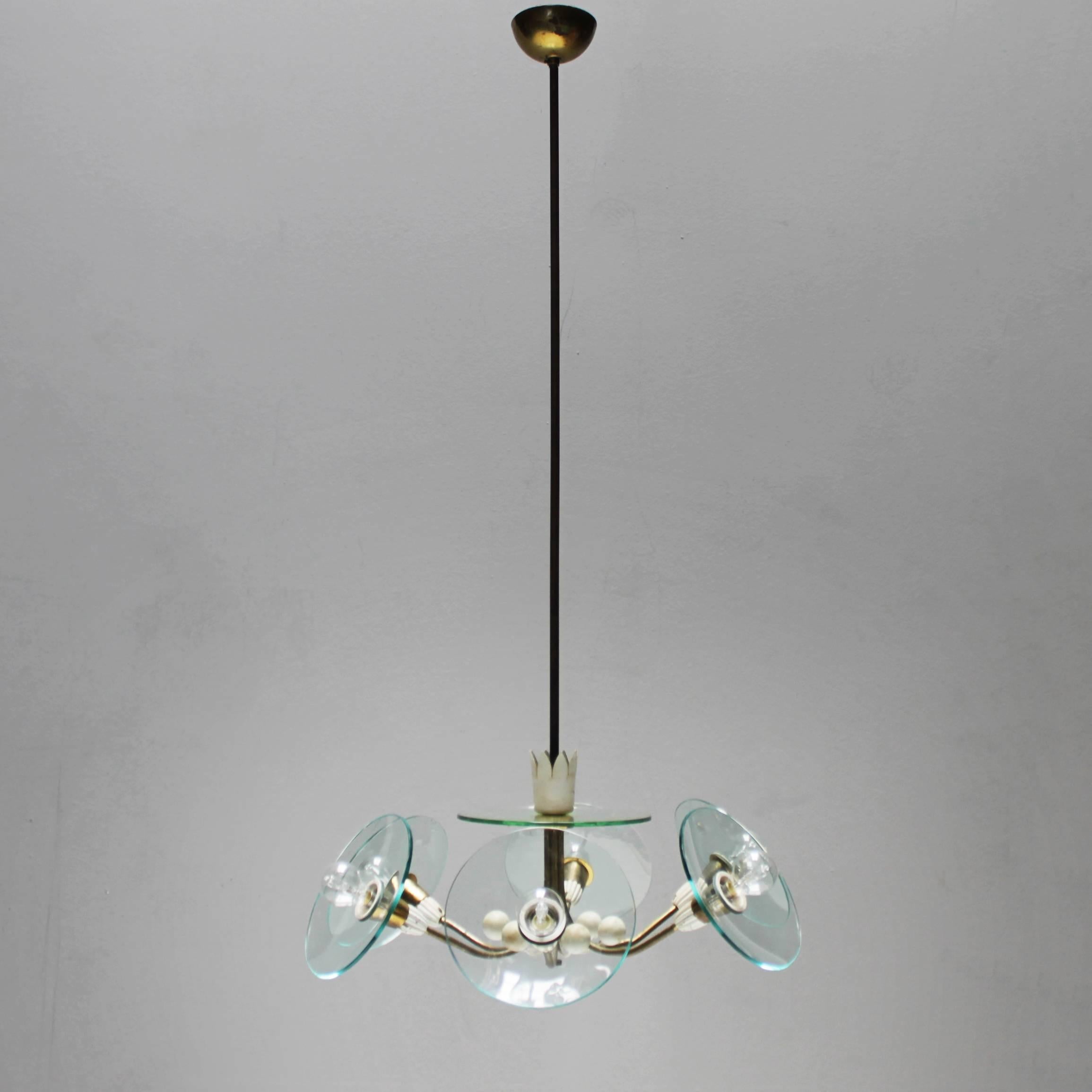 Six-Lights Chandelier attributed to Pietro Chiesa, Italy For Sale 13