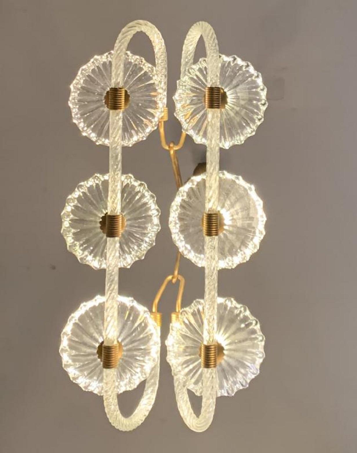 Six Lights Venetian Chandelier by Livio Seguso, circa 1940 In Good Condition In Brussels, BE