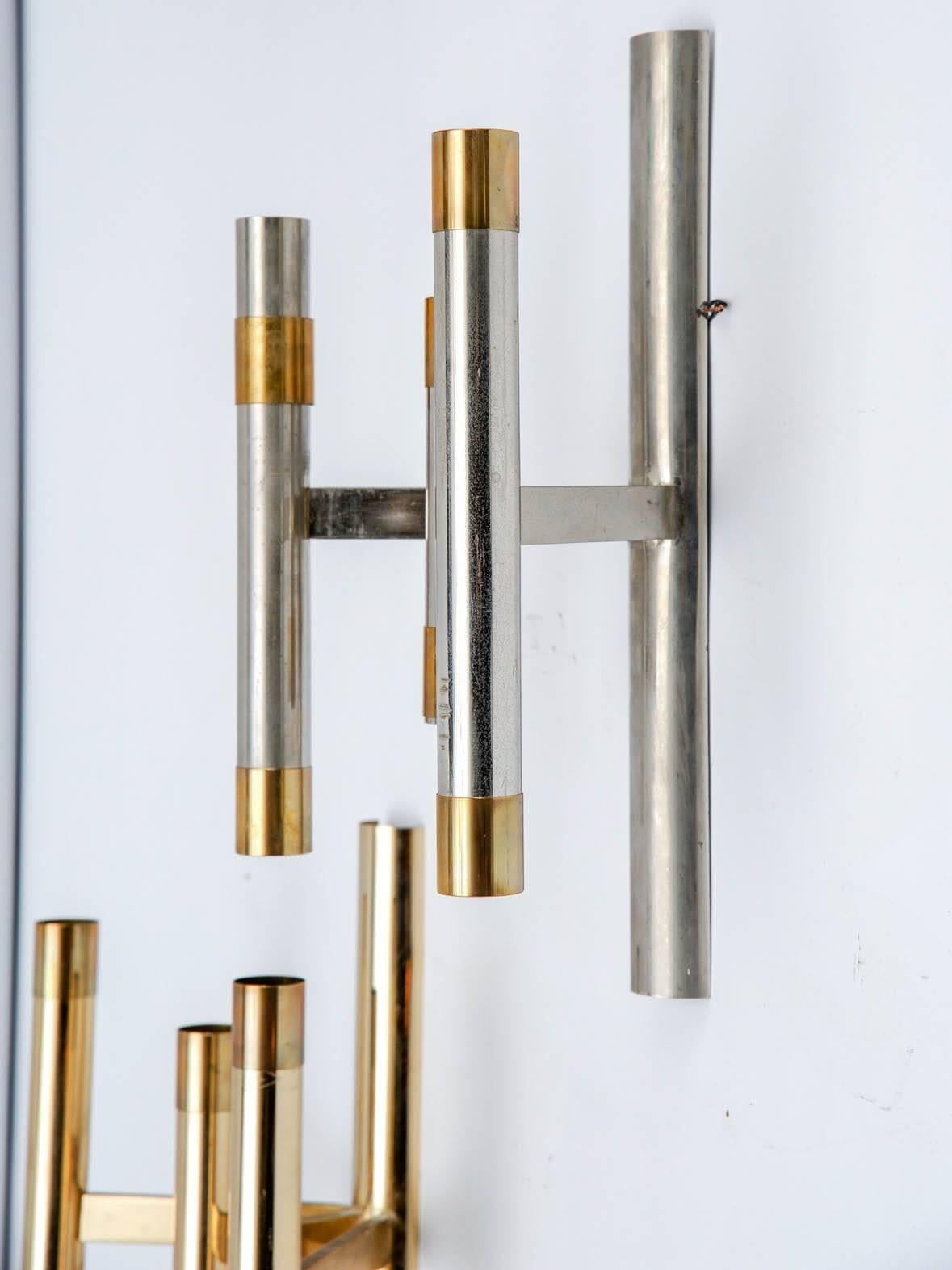 Six Lights Wall Sconces by Sciolari in Brass In Good Condition In Saint-Ouen, IDF