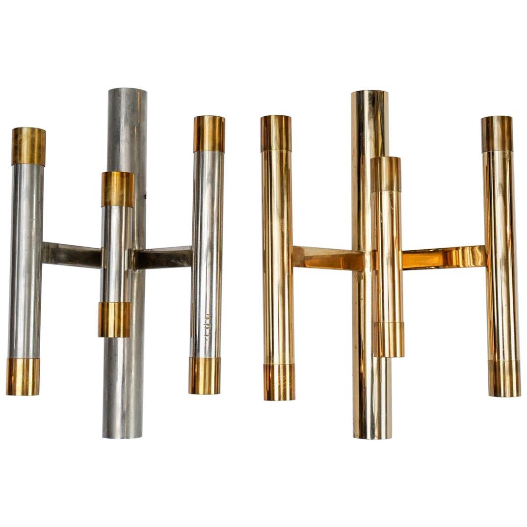 Six Lights Wall Sconces by Sciolari in Brass