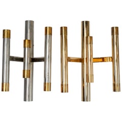 Six Lights Wall Sconces by Sciolari in Brass