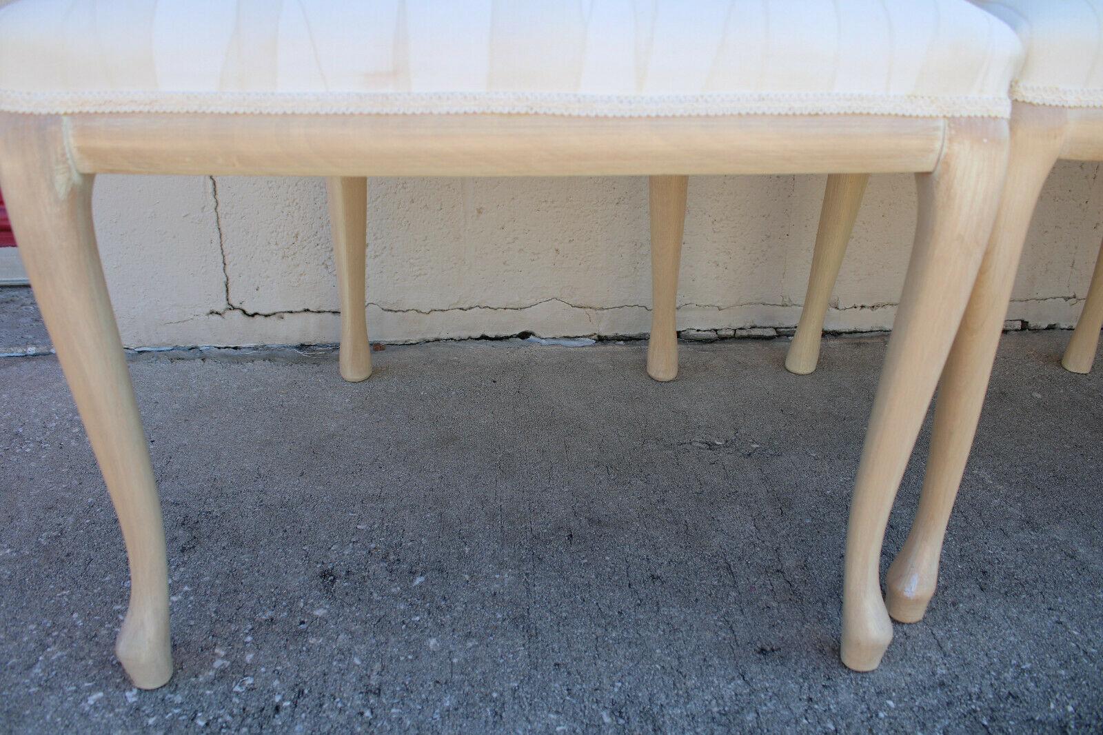 Six Lime Wash Floral Carved Dining Chairs in the Manner of Phyllis Morris 7