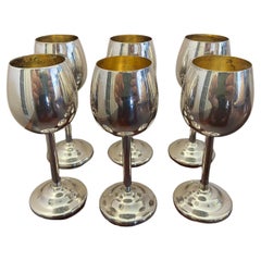 Retro Six Liqueur Glasses in 800 Silver