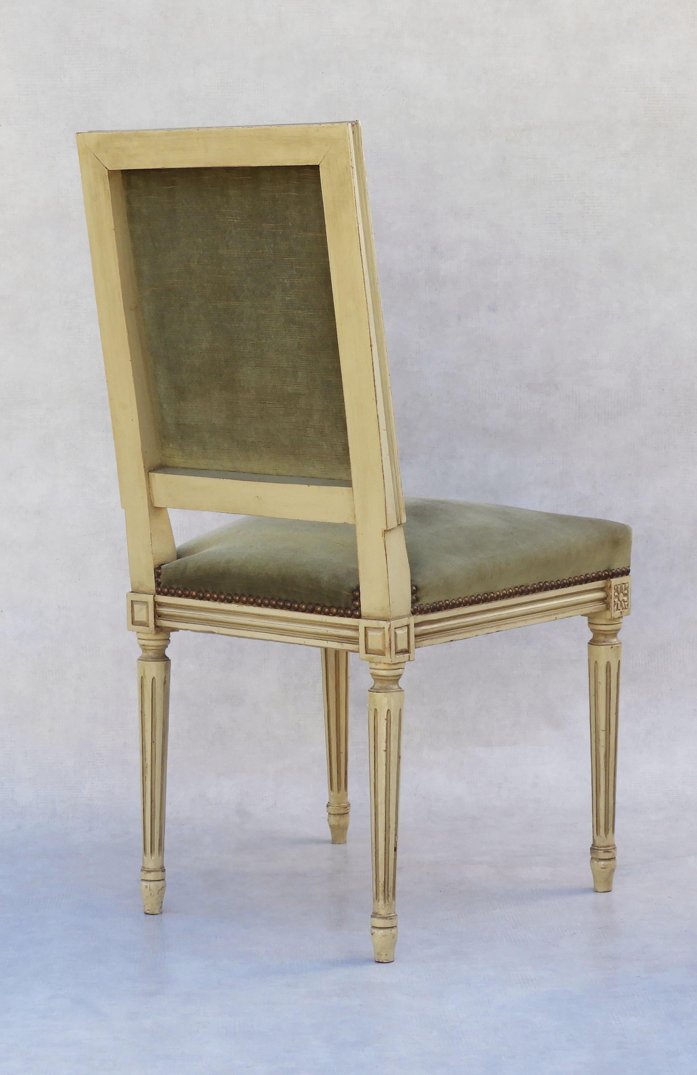 Carved Six Louis XVI Dining Chairs, C1960, France For Sale