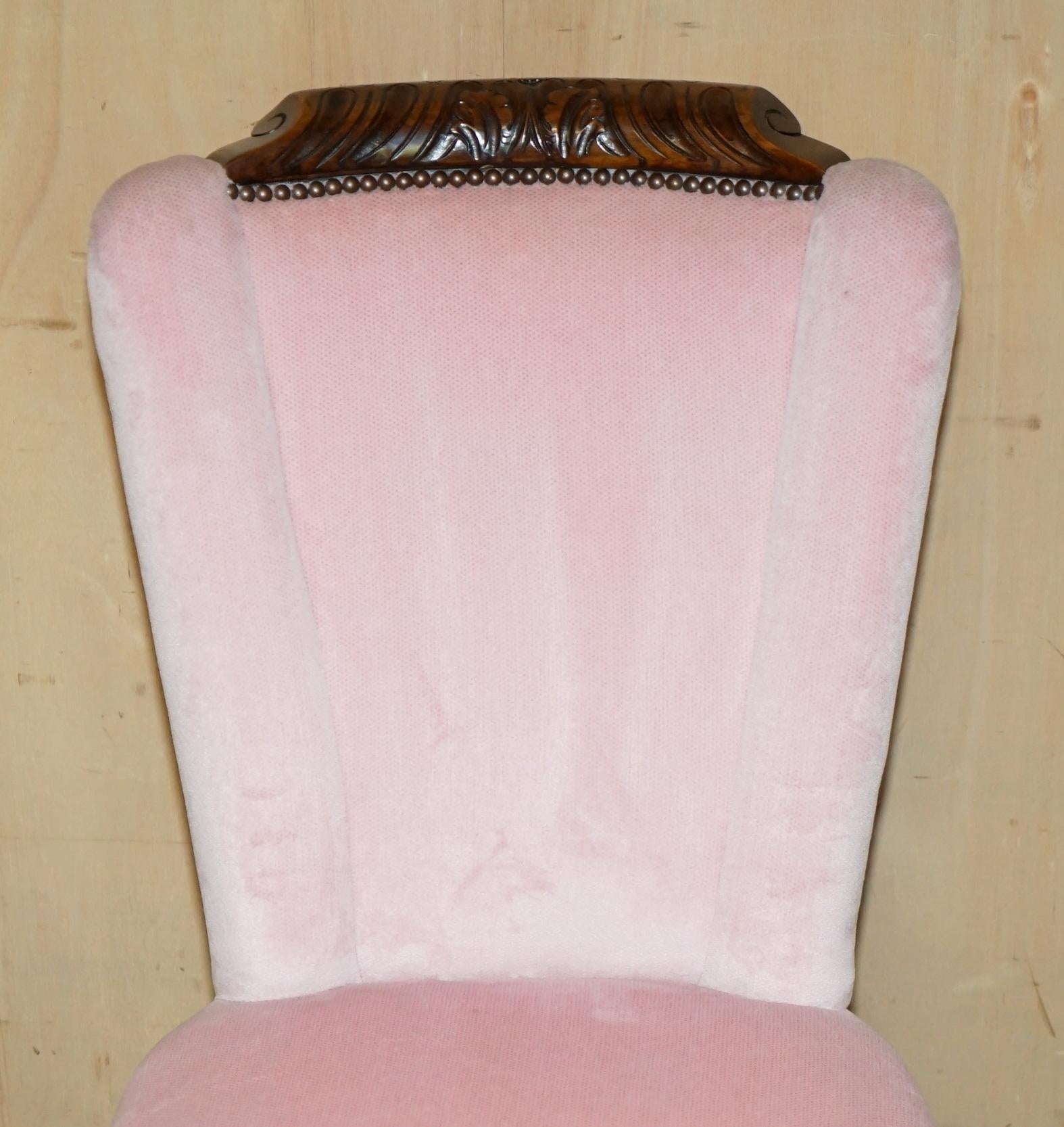 SIX LOVELY VINTAGE HAND CARVED CLAW & BALL CABRIOLET LEG HARDWOOS DINING CHAIRs For Sale 9
