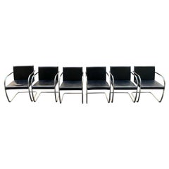 Six Ludwig Mies van der Rohe Brno Tubular Chairs/Desk Chairs for Knoll, c1970