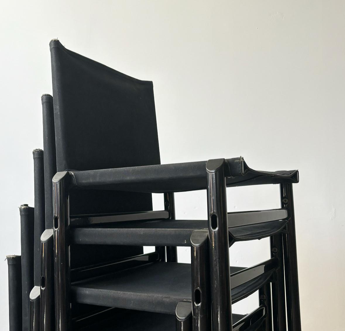 Six ‘Mastro’ dining chairs by Afra and Tobia Scarpa for Molteni, 1981 Italy In Good Condition For Sale In Tel Aviv-Yafo, Tel Aviv District