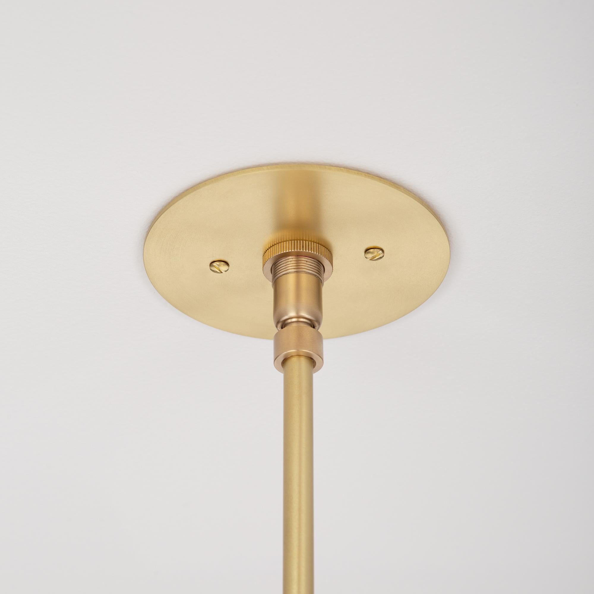 Six Matte Sphere Articulating Satin Brass Pendant For Sale 5