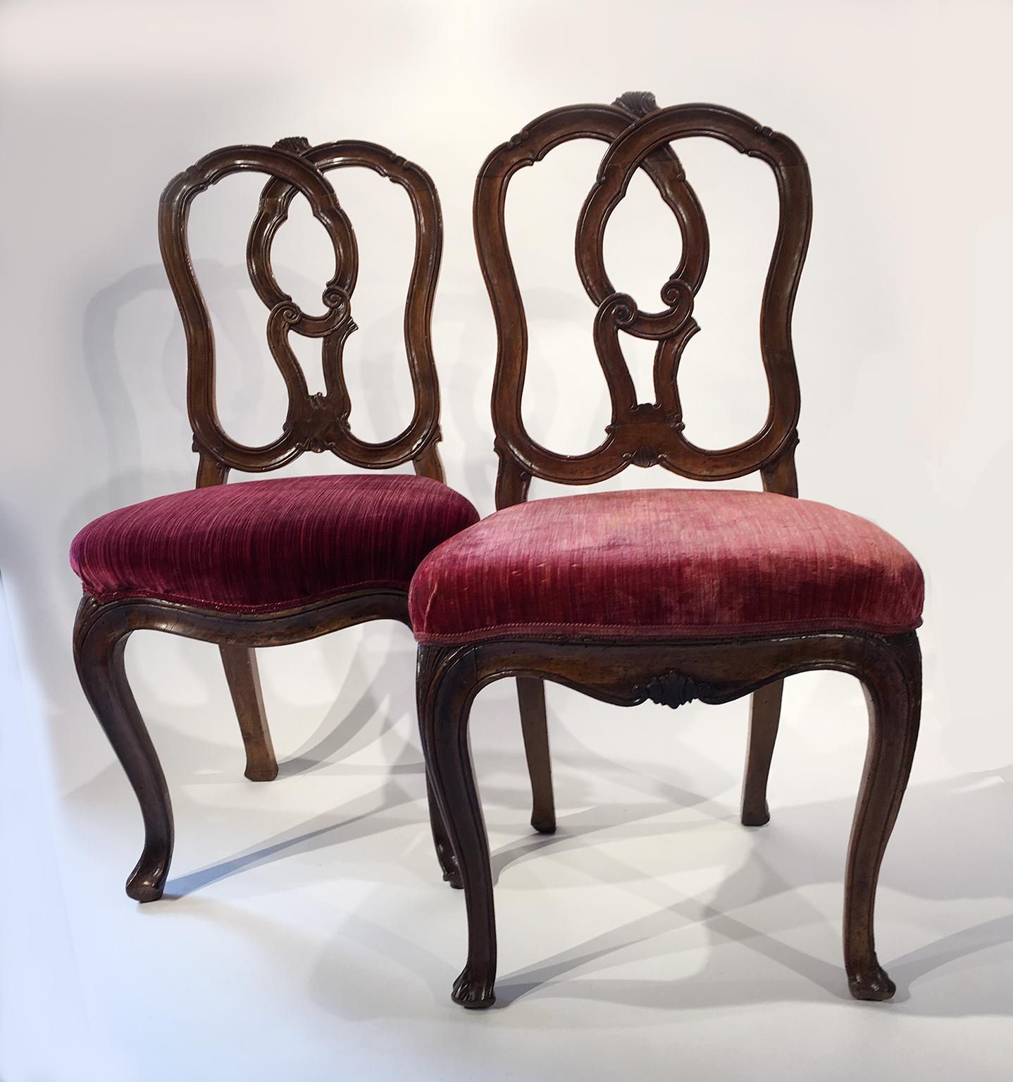 Six chaises italiennes du milieu du XVIIIe siècle, Venise, vers 1750 en vente 7