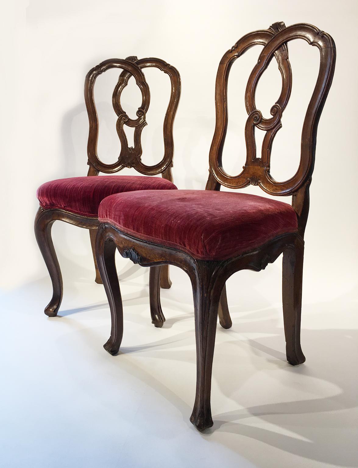 Six chaises italiennes du milieu du XVIIIe siècle, Venise, vers 1750 en vente 8