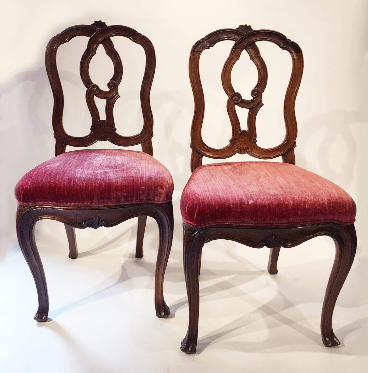 Six Mid-18th Century Italian Chairs, Venice, circa 1750 For Sale 11