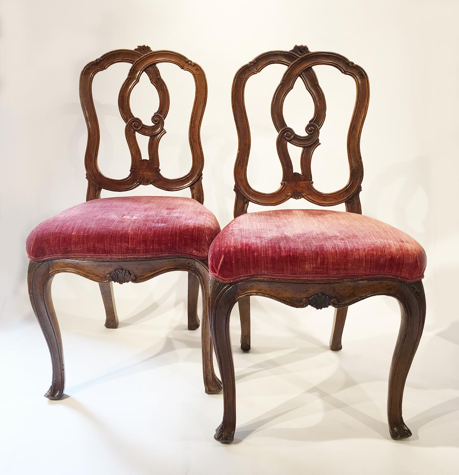 Six Mid-18th Century Italian Chairs, Venice, circa 1750 For Sale 12