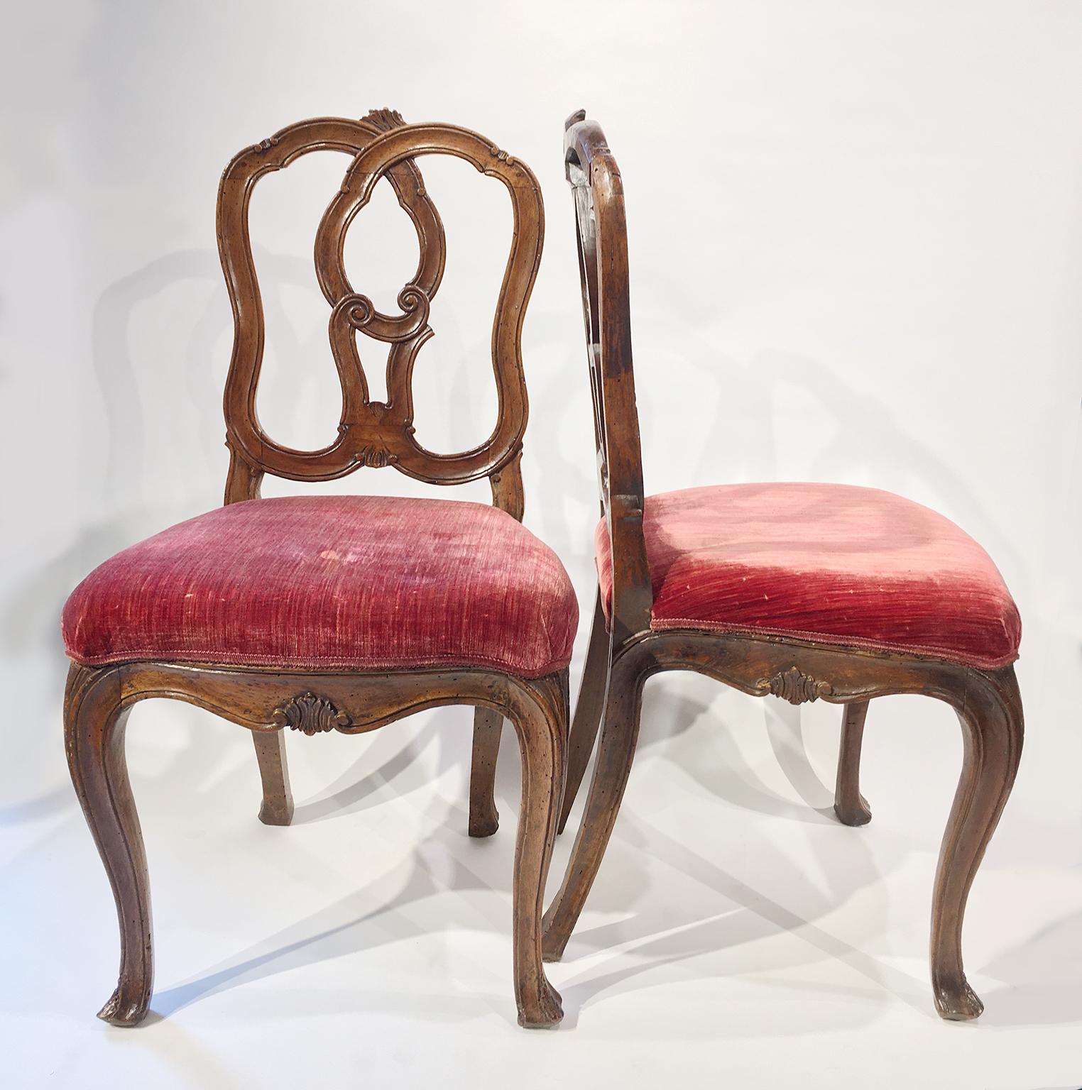 Six chaises italiennes du milieu du XVIIIe siècle, Venise, vers 1750 en vente 12