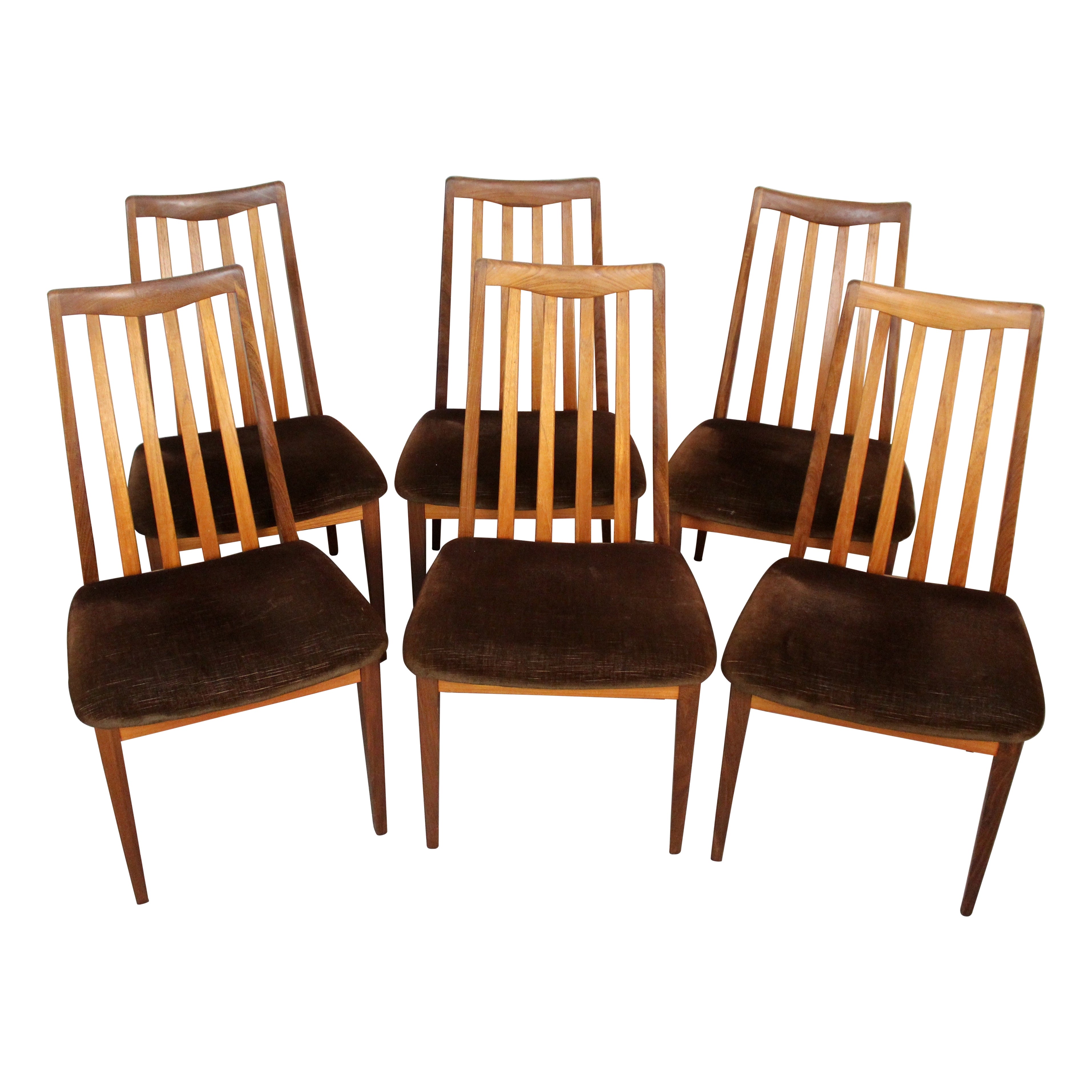Six chaises de salle à manger britanniques en teck du milieu du siècle par Victor Wilkins pour G-Plan en vente