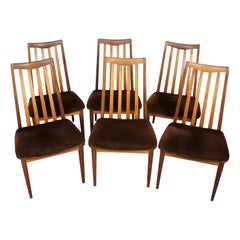 Six chaises de salle à manger britanniques en teck du milieu du siècle par Victor Wilkins pour G-Plan