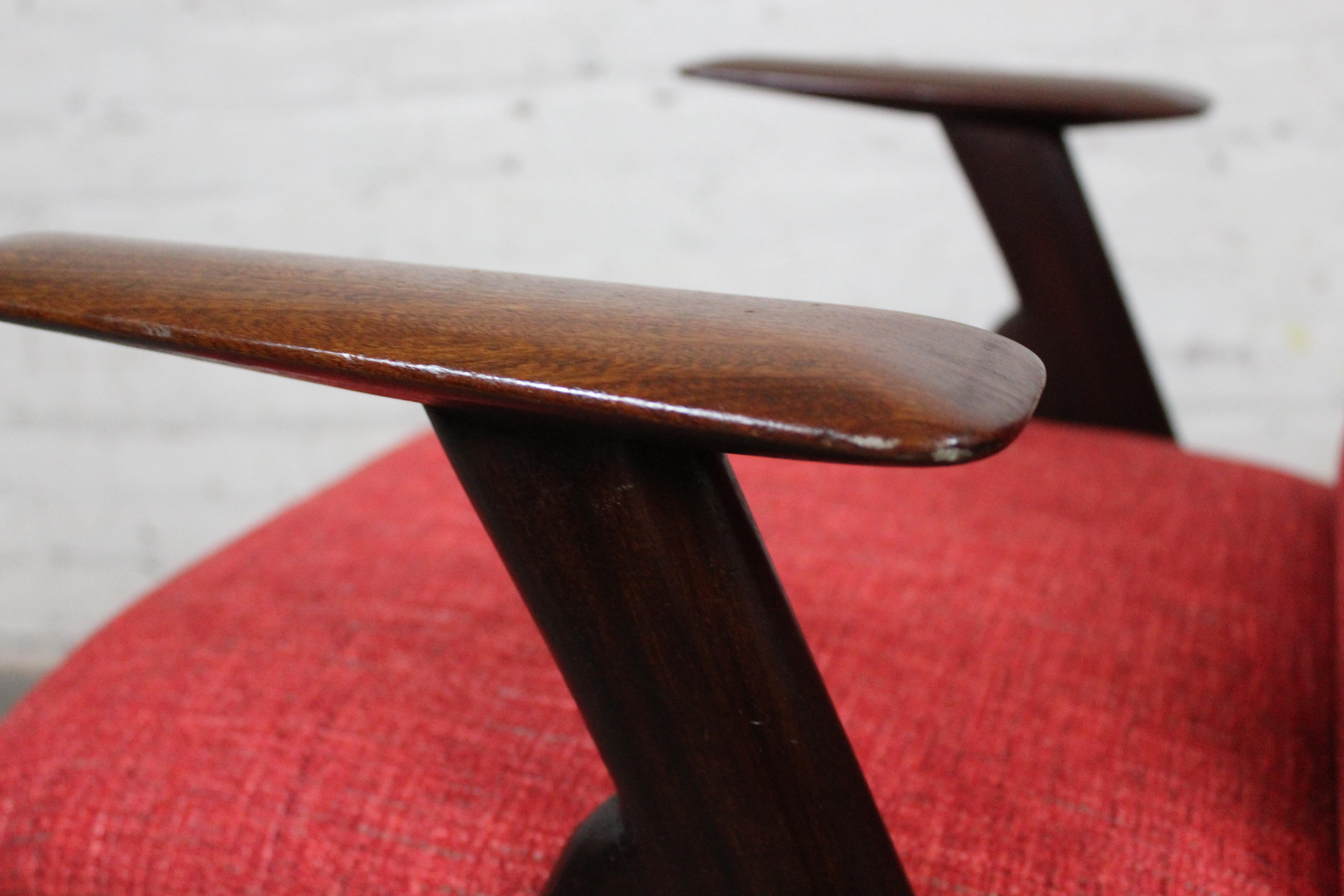 Six Mid-Century Compass Chairs by Luigi Vietti for Besana Italy For Sale 6