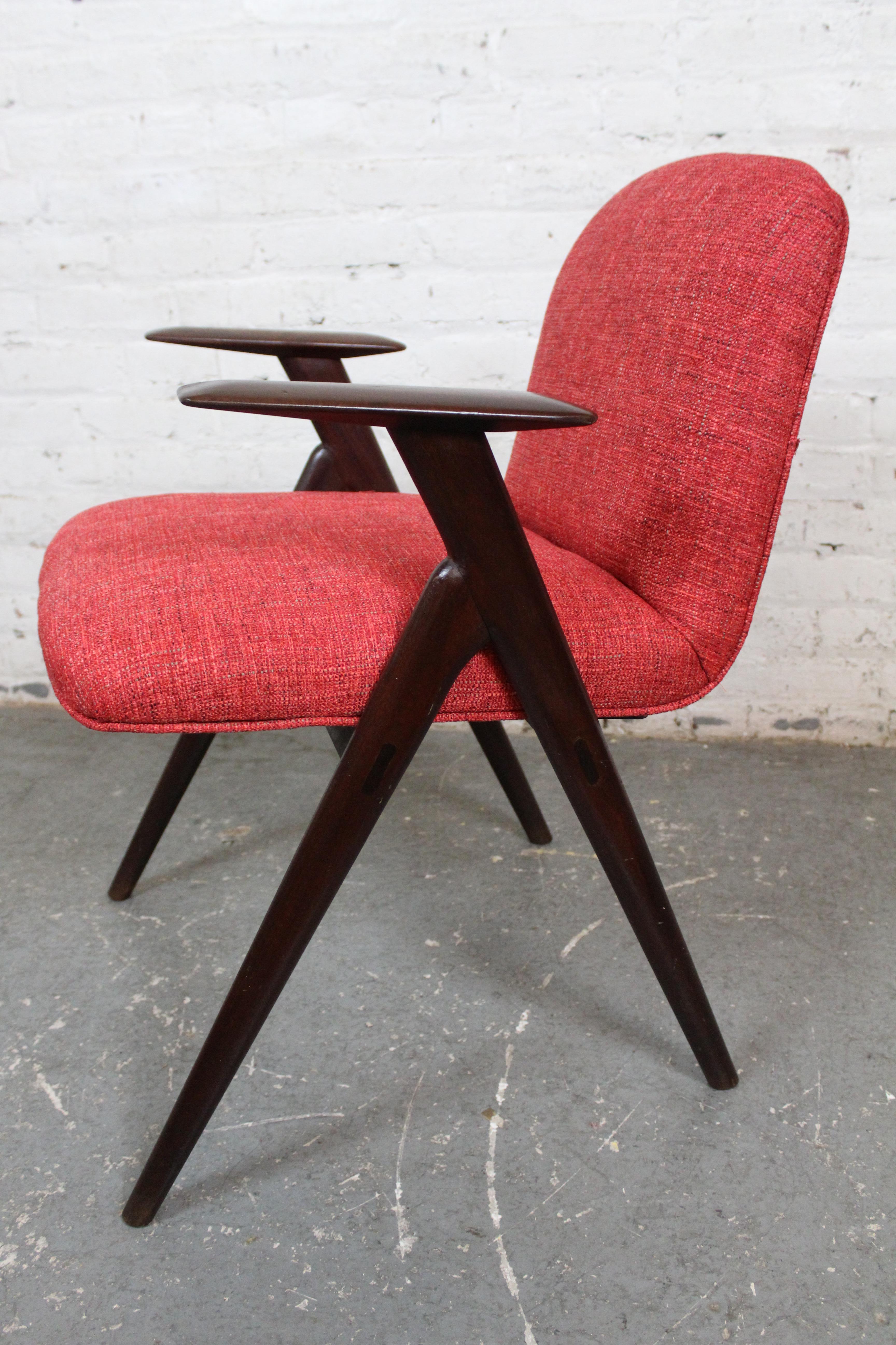 Six Mid-Century Compass Chairs by Luigi Vietti for Besana Italy In Good Condition For Sale In Brooklyn, NY