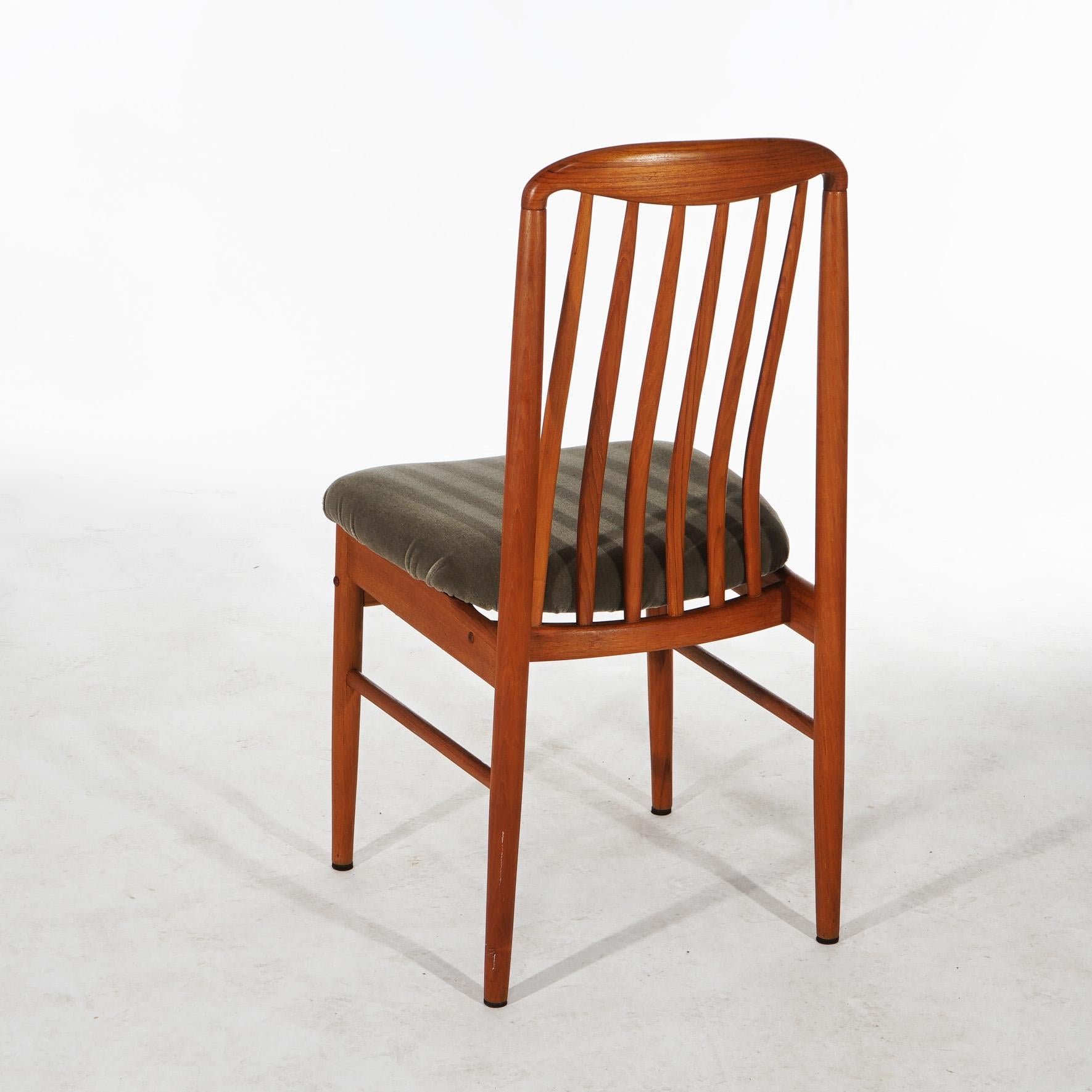 Six Mid Century Danish Modern Teakwood Dining Chairs C1960 For Sale 1