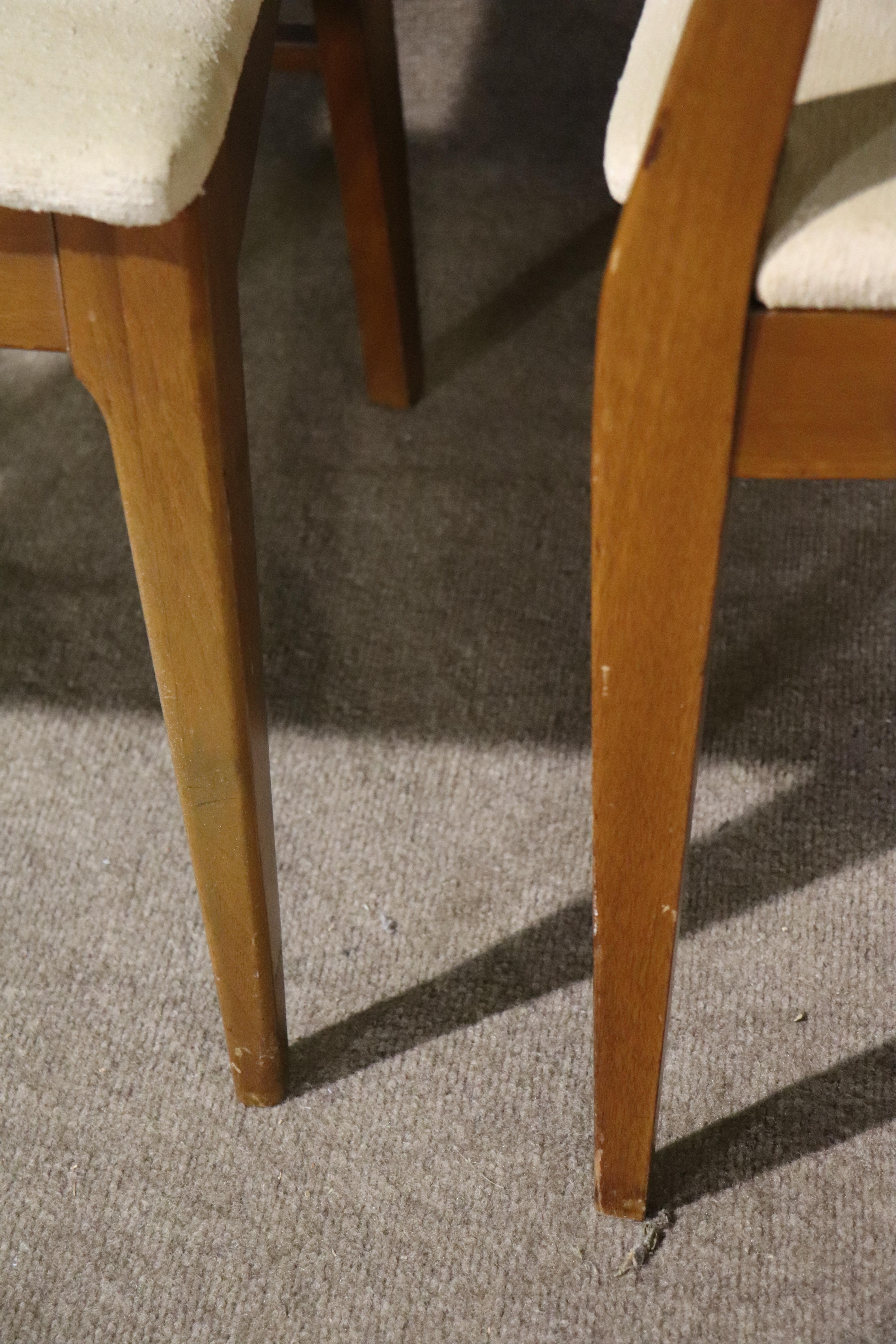 Walnut Six Mid-Century Dining Chairs For Sale