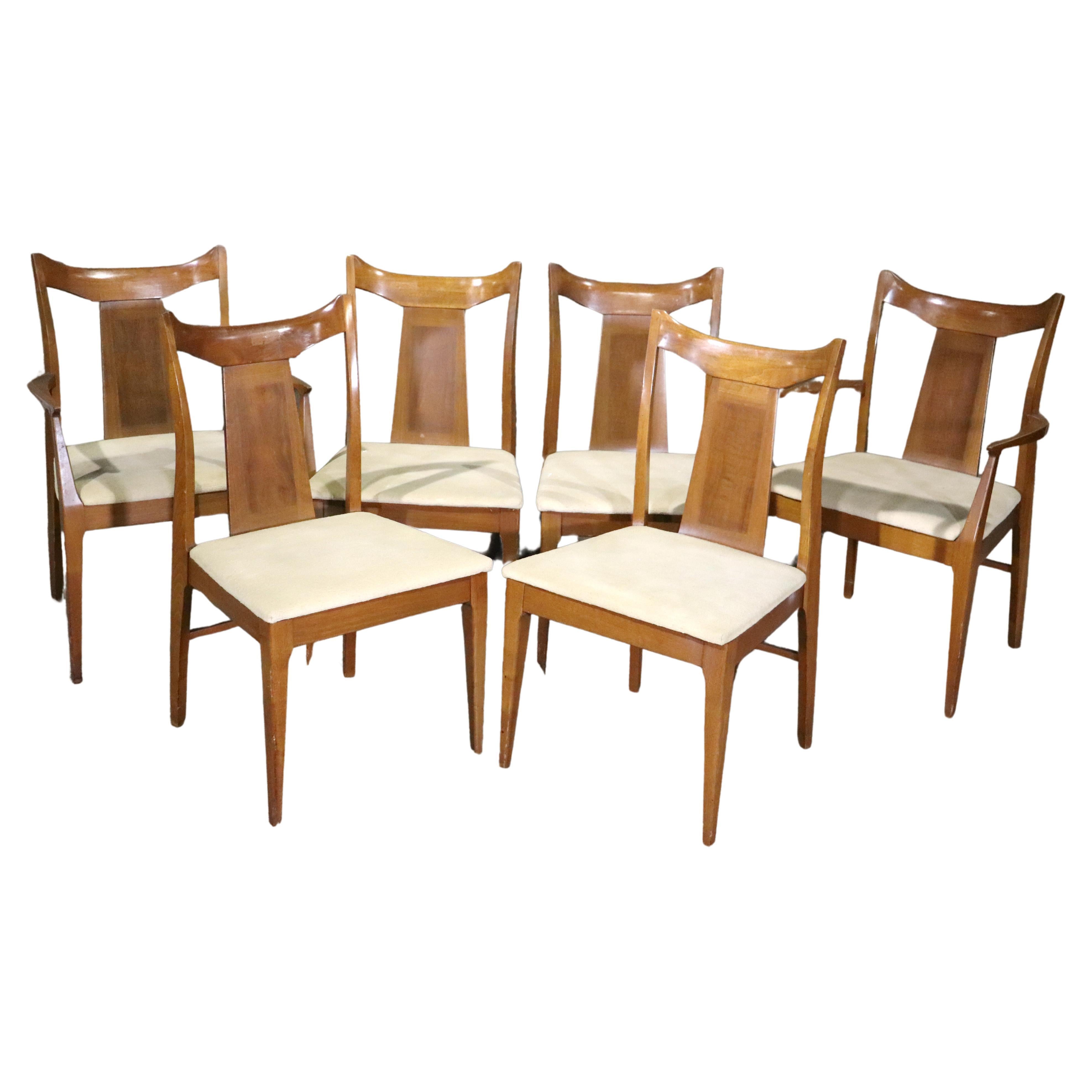 Six Mid-Century Dining Chairs For Sale