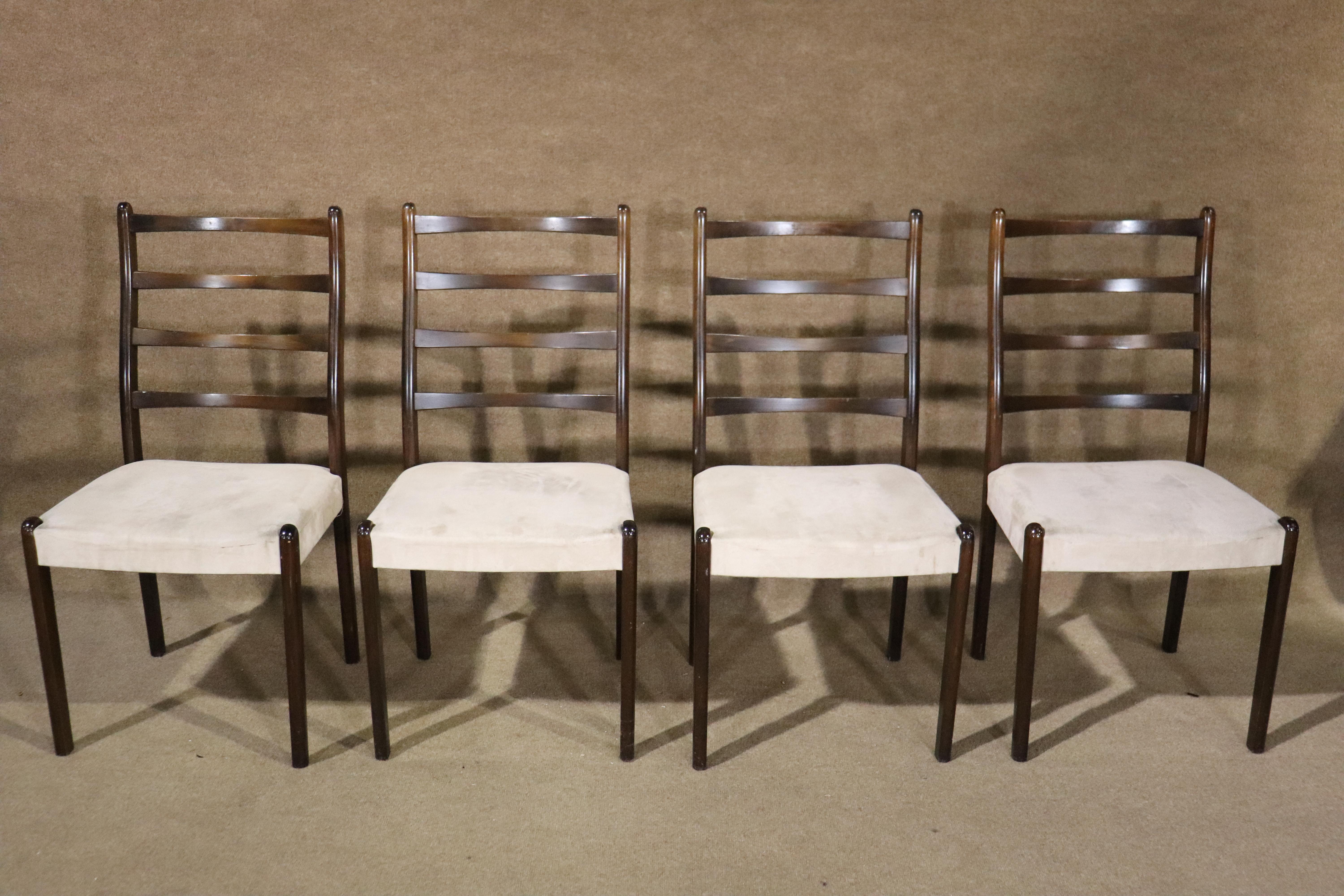 Mid-Century Modern Six Mid-Century Ladder Back Chairs For Sale