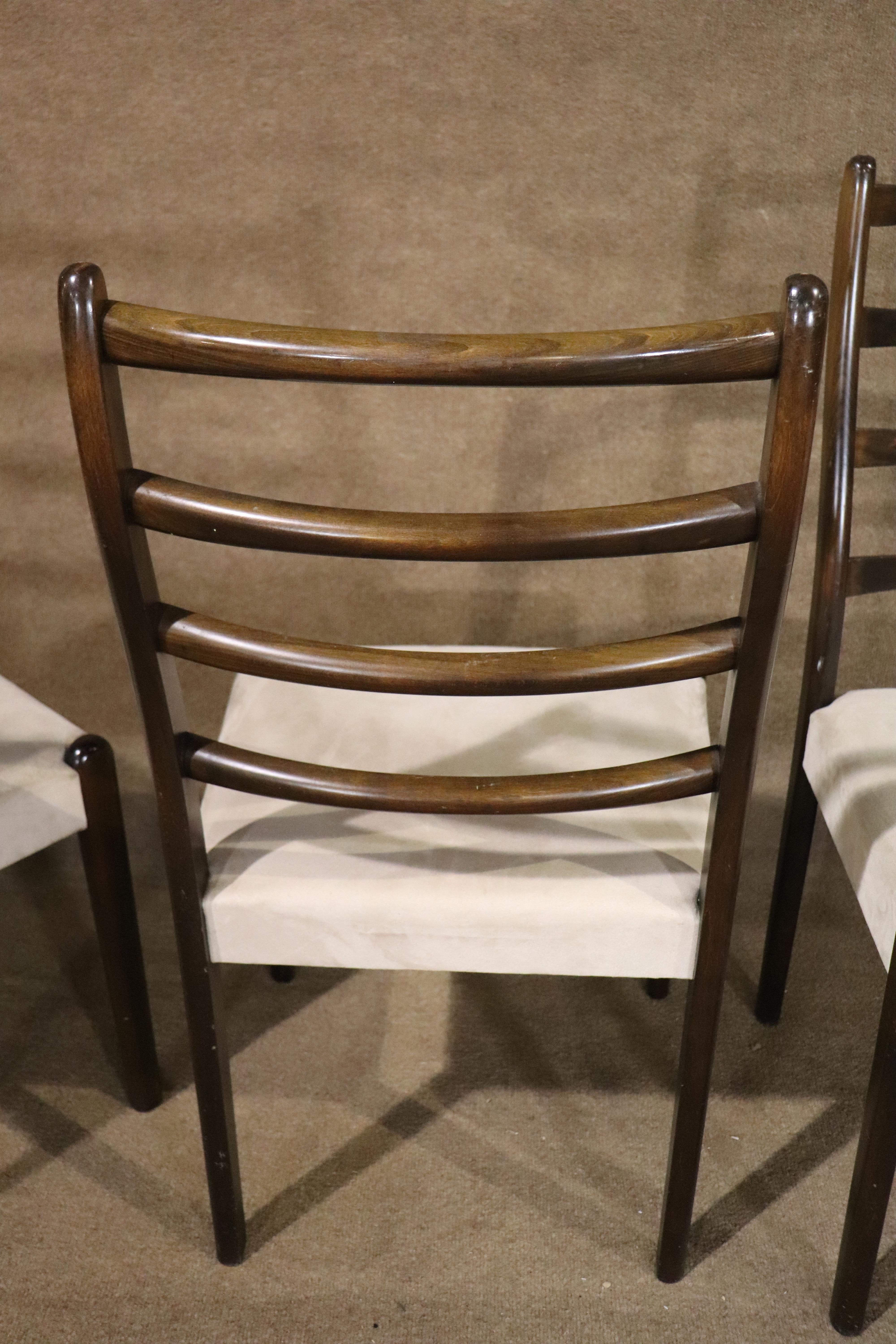 20th Century Six Mid-Century Ladder Back Chairs For Sale
