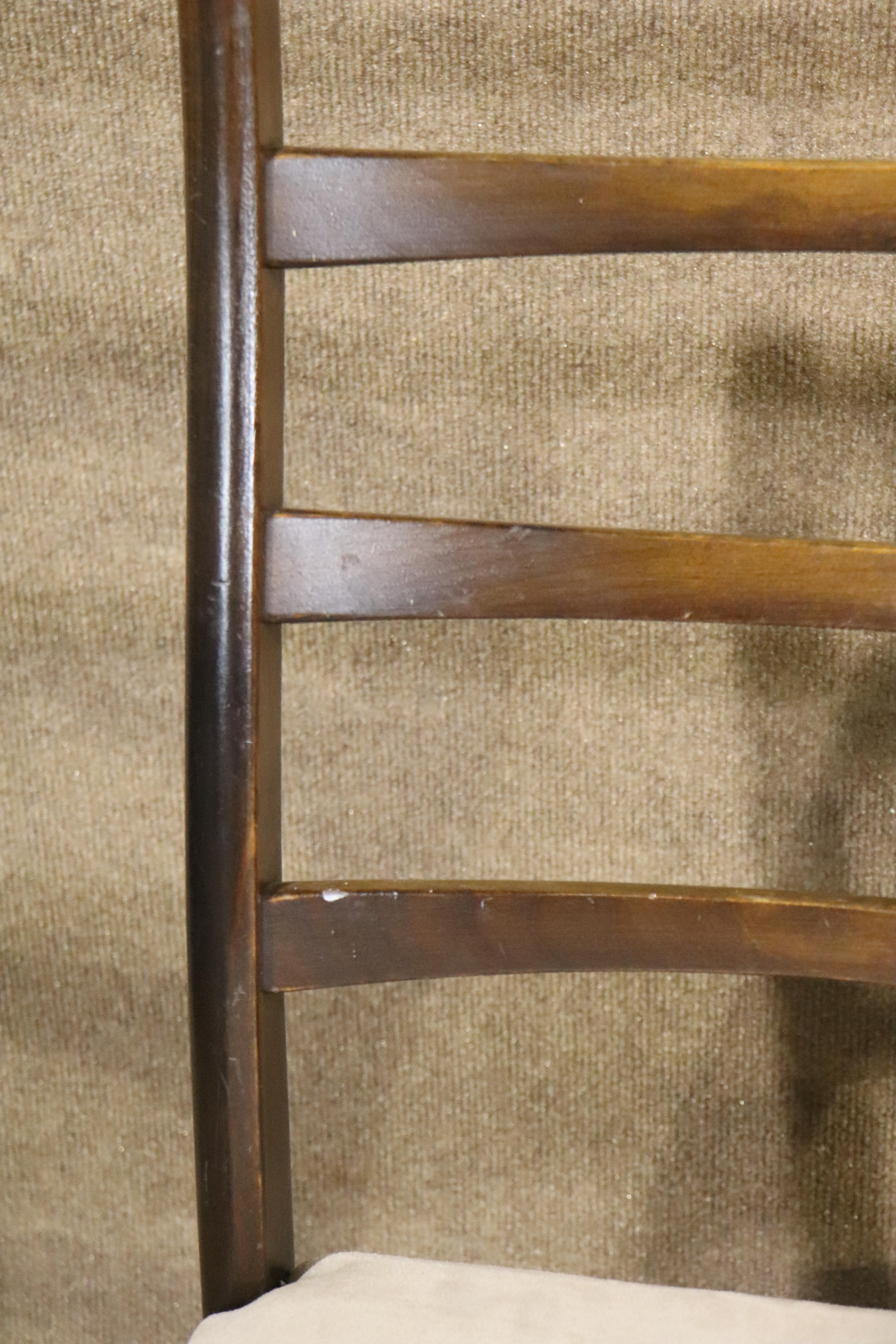 Six Mid-Century Ladder Back Chairs For Sale 2
