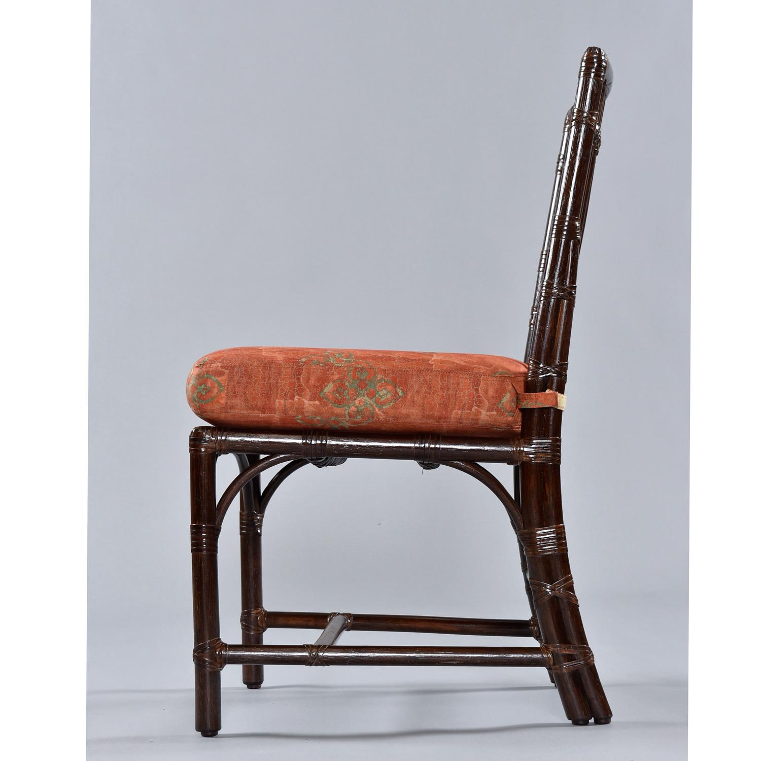 Asian Modern Mid-Century McGuire Balboa Chairs in Dark Tobacco Finish For Sale 8