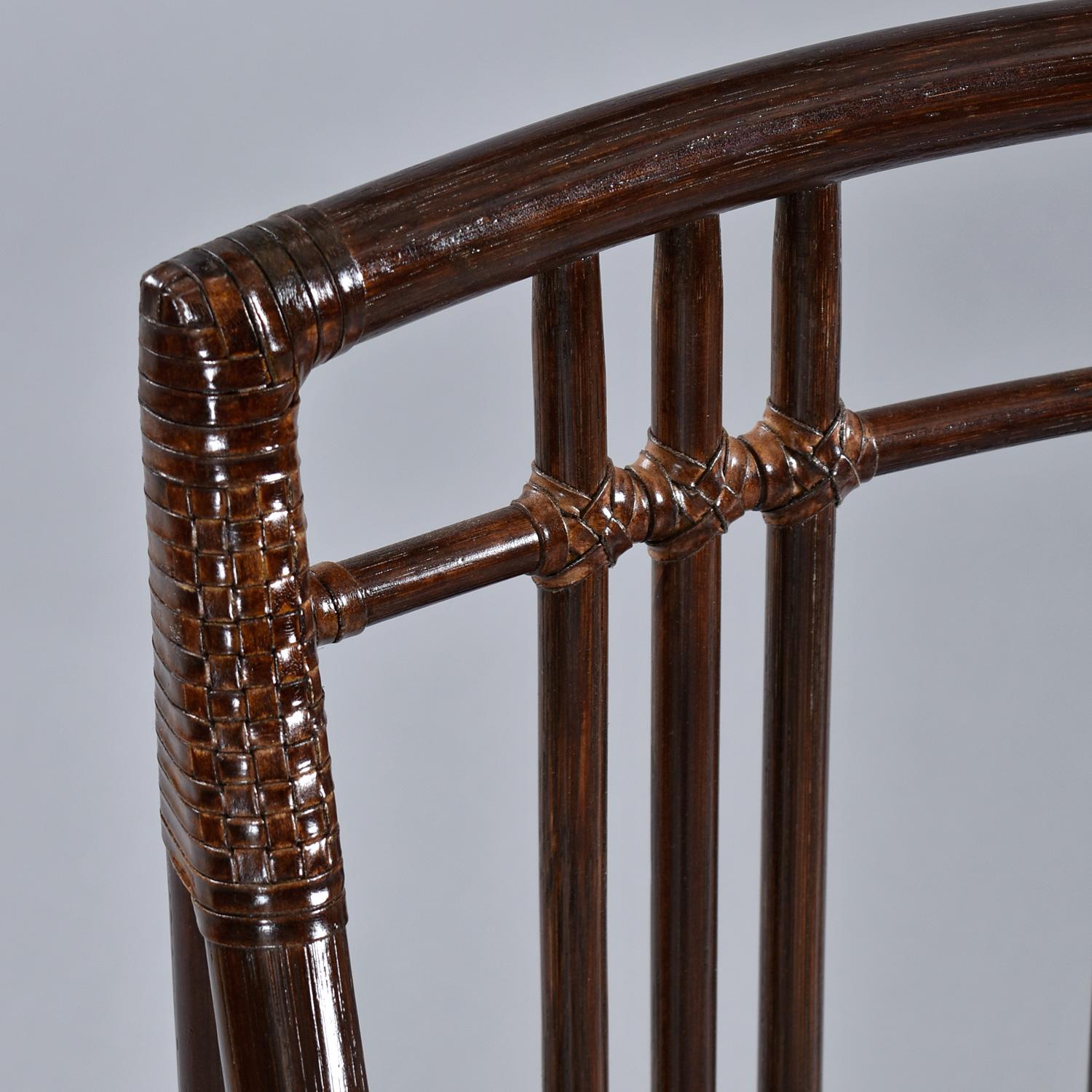 Asian Modern Mid-Century McGuire Balboa Chairs in Dark Tobacco Finish For Sale 11